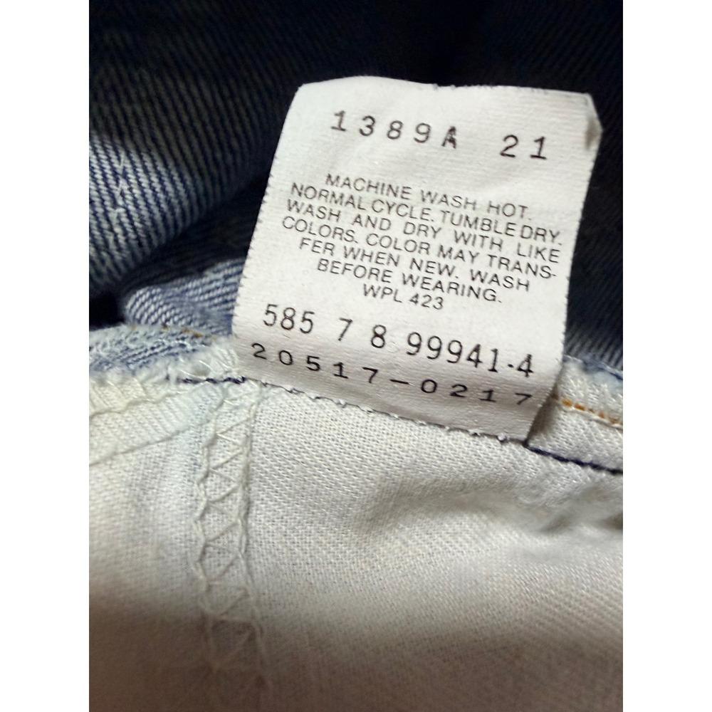 Levis Jeans W38 Blue Vintage Orange Tab Made in USA 100% Cotton - Picture 5 of 10
